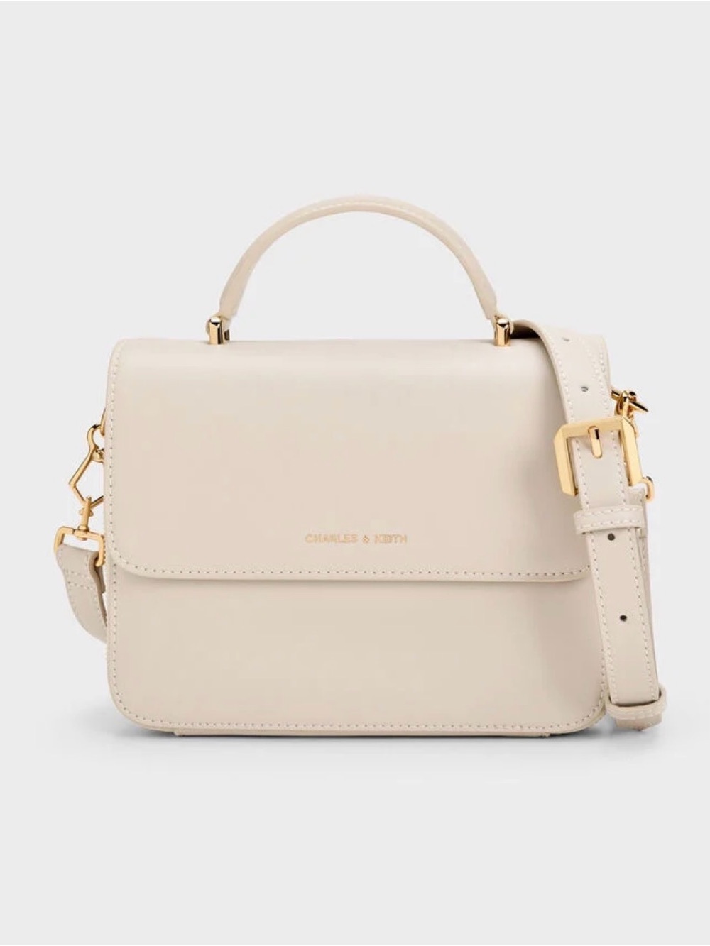 Charles & Keith Octavia Front Flap Top Handle Bag